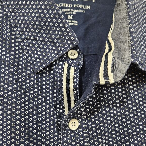 PD & C Peached Poplin Classic Fit 100% Cotton Button Up Shirt Size Medium Boho - Picture 8 of 13